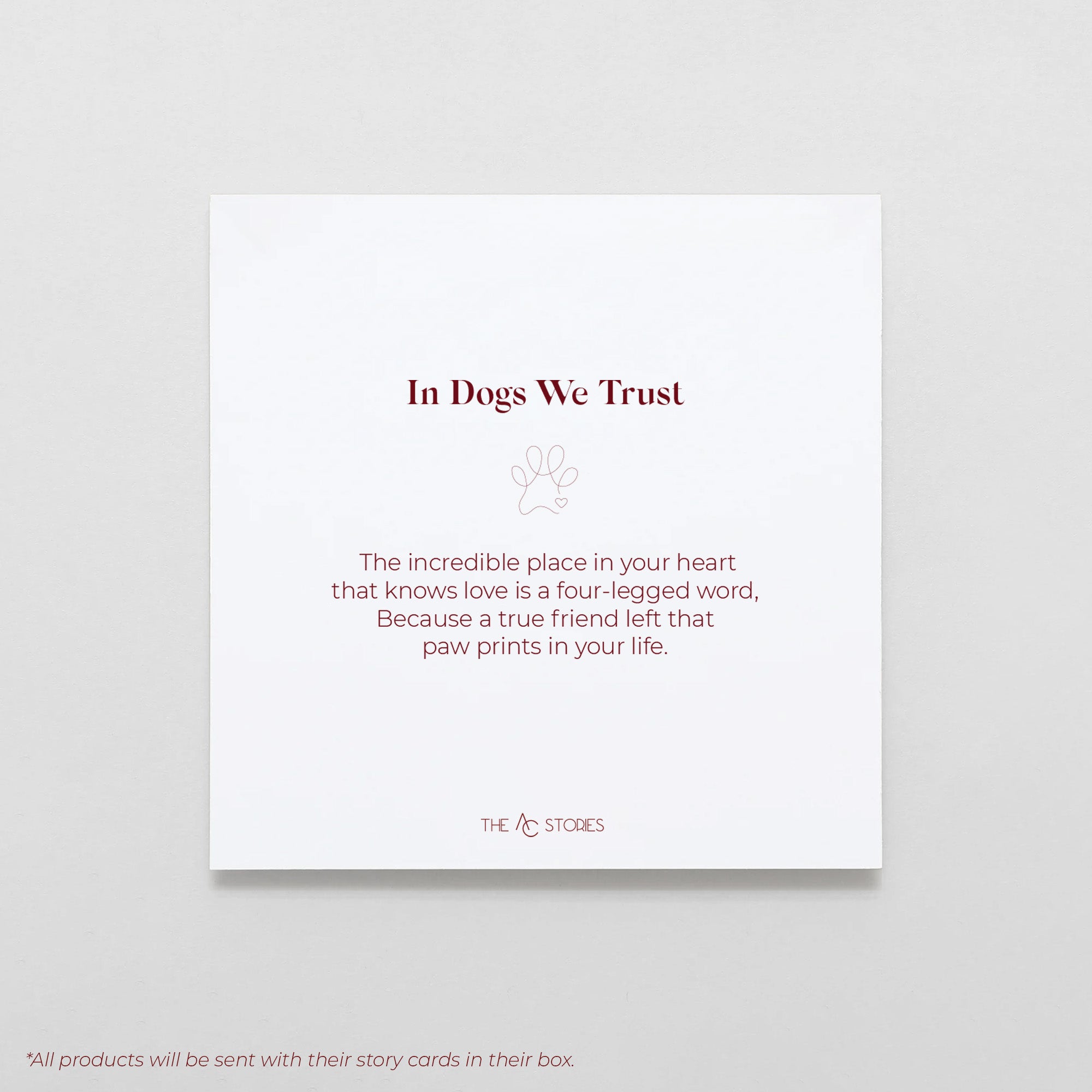 In Dogs We Trust Necklace