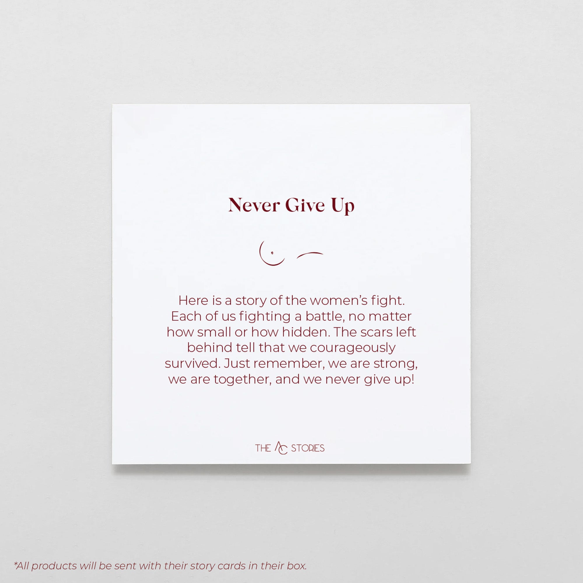 Never Give Up Necklace | Boobies