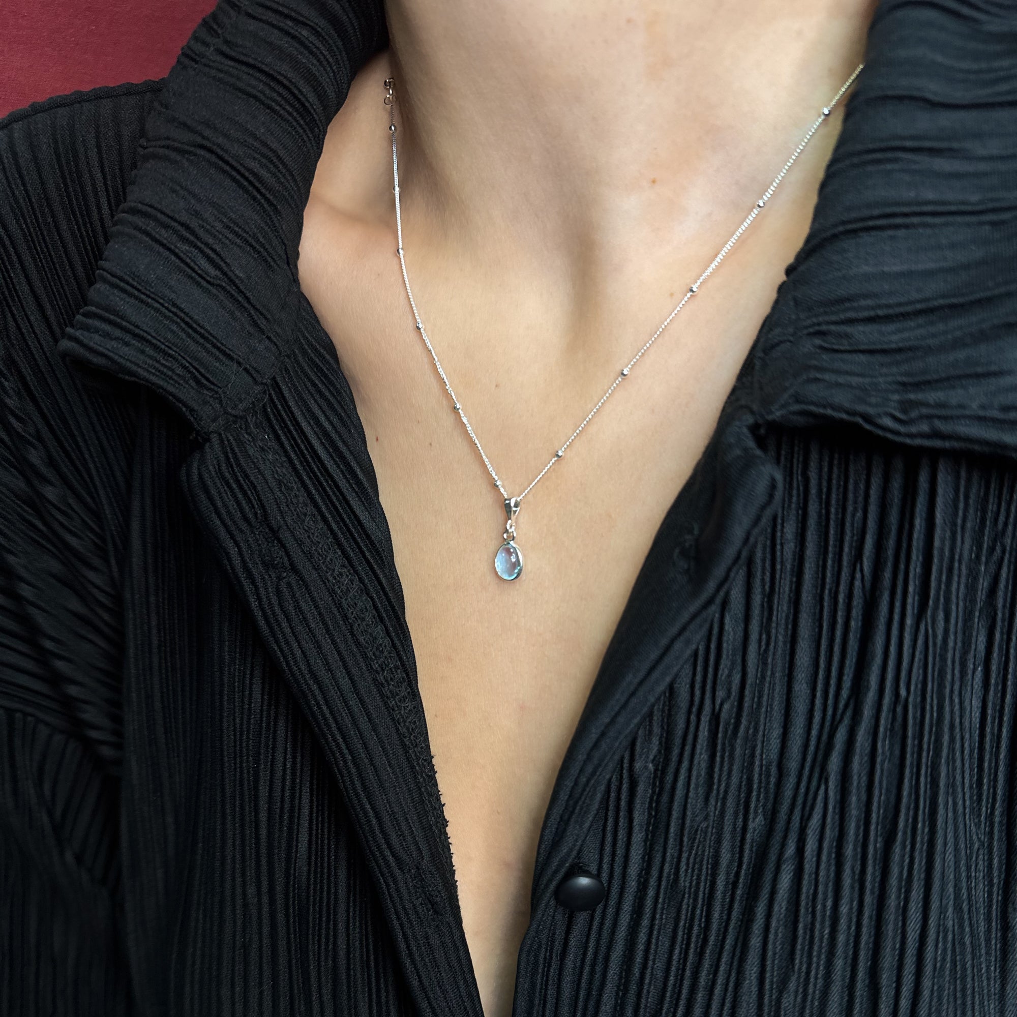 One of A Kind | Sky Blue Topaz Necklace